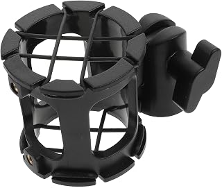 BREWIX 3pcs Mic Microphone Mount Universal Stand Bracket Fixing Anti-vibration Anti Mounts Suspension Compatible Vibration Shockmount Plastic Holder with Studio Black Professional Brackets (Size : 8.