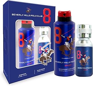 Beverly Hills Polo Club Sport No.8 Gift Set for Men EDT 100ml + Sport Deodorant 175ml Price In India