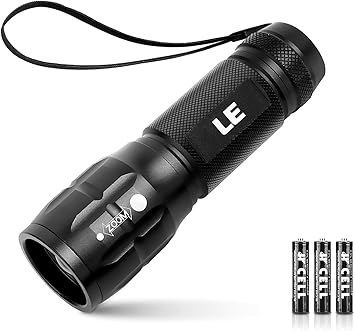 Dotcom LE Adjustable Focus LED Flashlight Super Bright Batteries Included