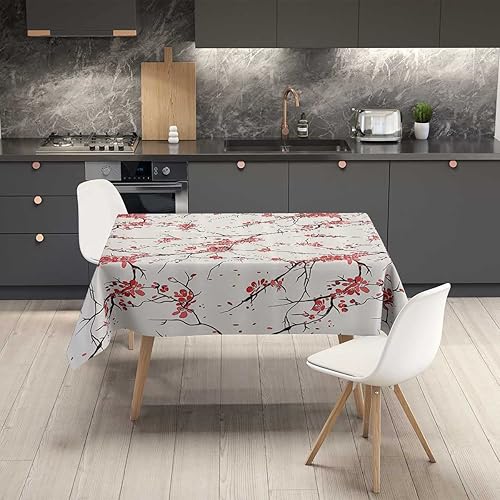 Vista 40 de Mantel Redondo para mesa de 4 sillas, morado y rosa, naranja, mantel para exteriores, 30 x 30 pulgadas