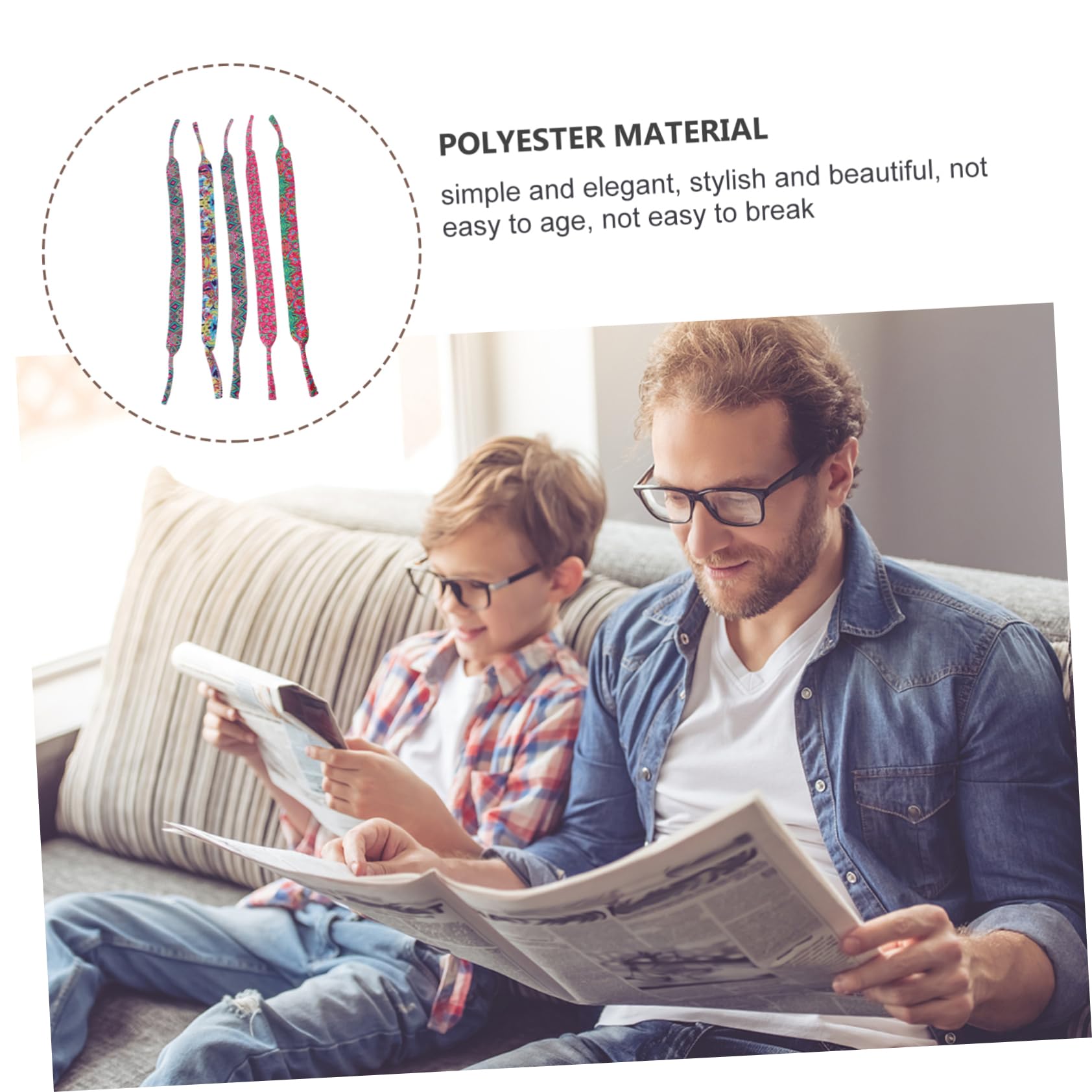 Healeved Brillenband Brillenbügel Brillen Halteband Brillenzubehör Brillenfixierung Brillenverschluss Brillenbänder Gläser Brillenhalter Nackenhalter Neopren