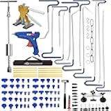 Dent Puller Kit, 108PCS Dent Repair Kit Body Repair Dent Removal Tools with Dent Repair Rods, Gold Dent Lifter, T-Bar, Bridge Dent Puller for Car Dent Removal