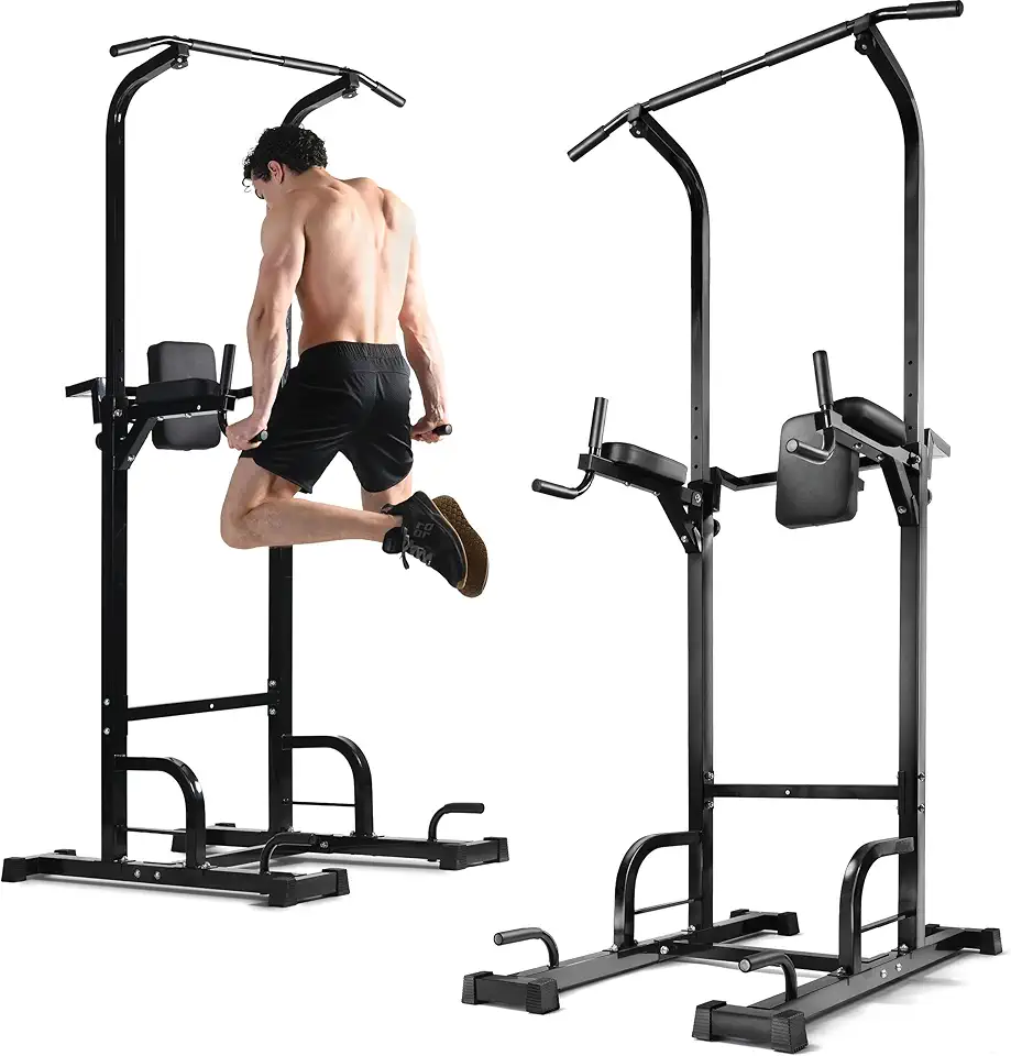 Pull Up Bar Free Standing - Power Tower, Multi-Functional Pullup Dip Station, Calisthenics Equipment Station For Home Gym - 440LBS Capacity, Height Adjustable, Durable, Heavy-Duty Strength Training Fo