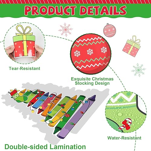 Vista 66 de Juego de decoración de invierno "Snow in Love with Jesus" (La nieve está enamorada de Jesús), con fondo, recortes y bordes de nieve para aula