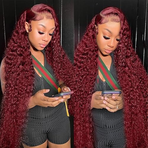 Miniatura 24 de Pelucas de encaje frontal de 13 x 4, cabello humano con cabello de bebé para mujeres negras, 220 % de densidad, encaje frontal transparente HD, onda