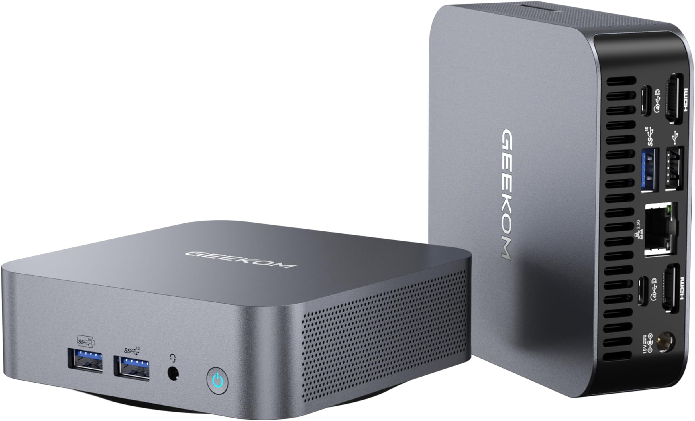 GEEKOM Mini PC GT12 - Intel Core i7-12650H Processor(10 Cores/16 Threads, Up to 4,70 GHz), DDR4 32GB+1TB SSD,Intel UHD Graphics, Mini Computers Windows 11Pro/WiFi 6E/Bluetooth 5.2/USB4.0