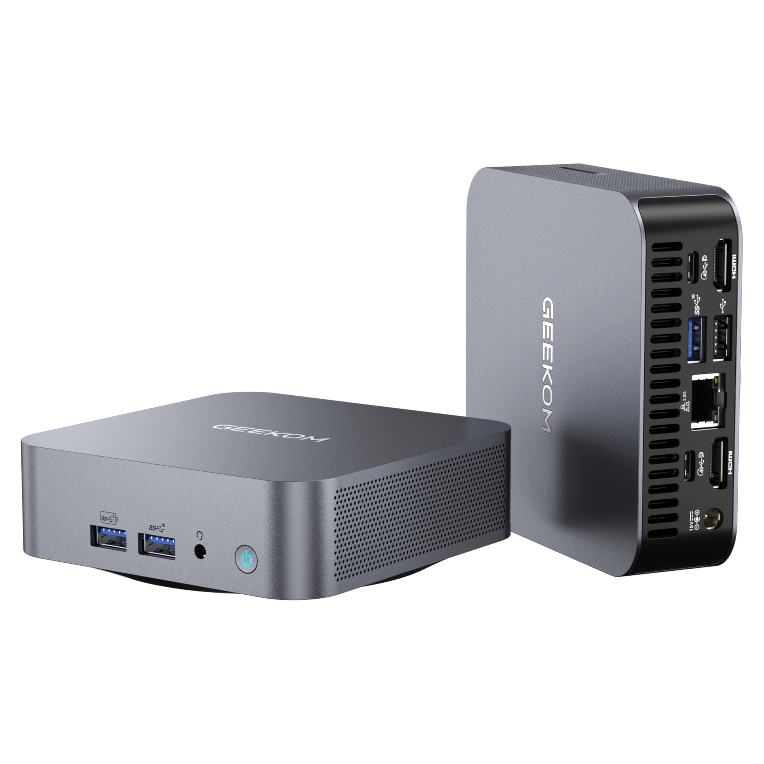 GEEKOM Mini PC GT12 - Intel Core i7-12650H Processor(10 Cores/16 Threads, Up to 4,70 GHz), DDR4 32GB+1TB SSD,Intel UHD Graphics, Mini Computers Windows 11Pro/WiFi 6E/Bluetooth 5.2/USB4.0