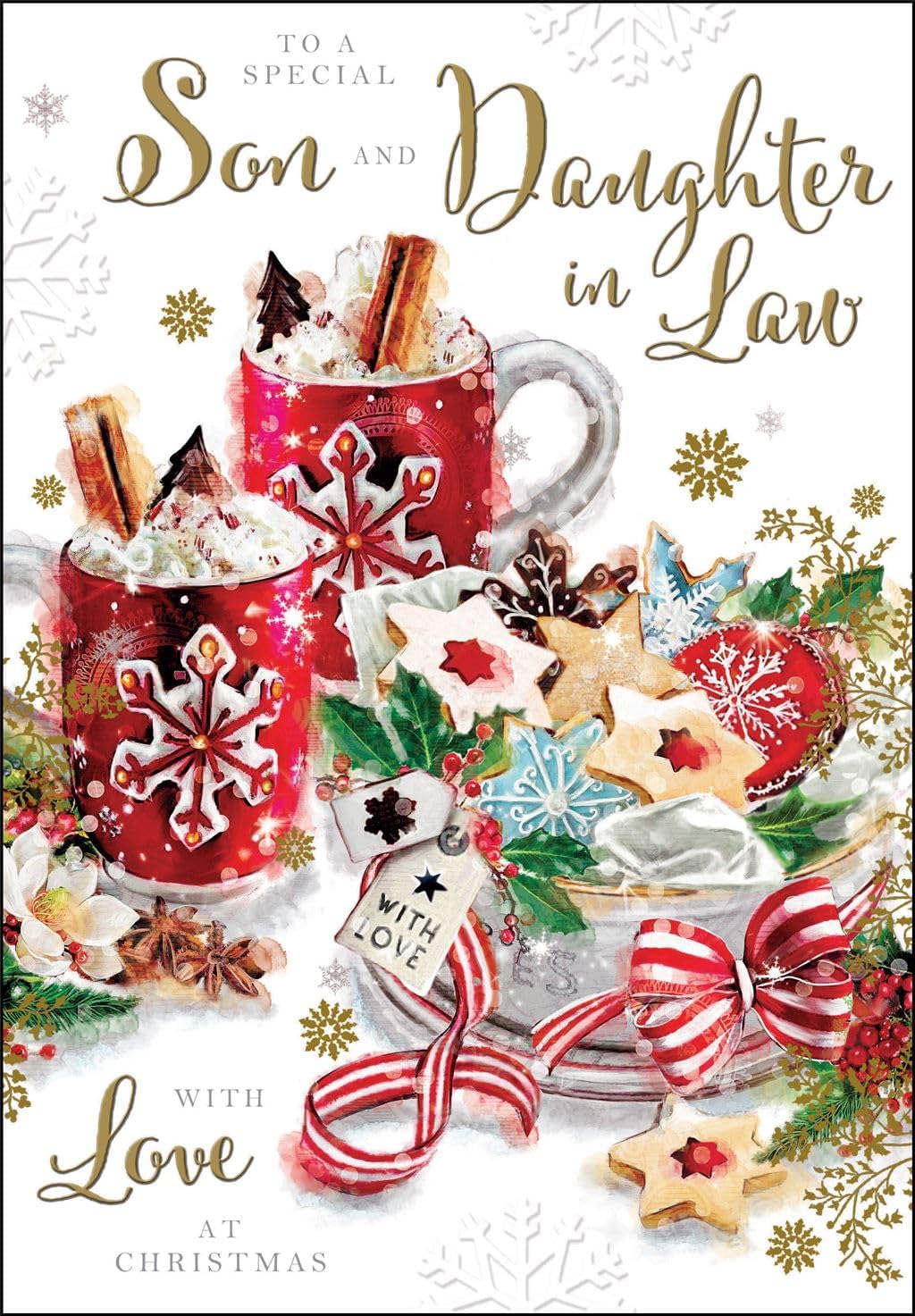 Champagne ? To A Special Son & Daughter In Law ? Christmas Card - View #8