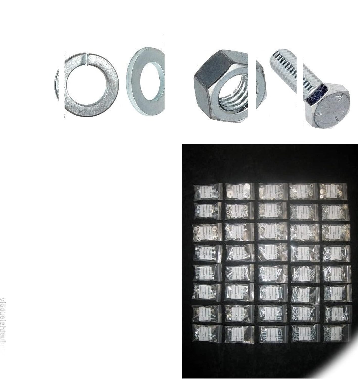 Grade 5 SAE Bolt Nut & Washer Fastener Assortment - Kit 2992 Pieces Fine Thread Hardware Fastener Kit Set RV9409S