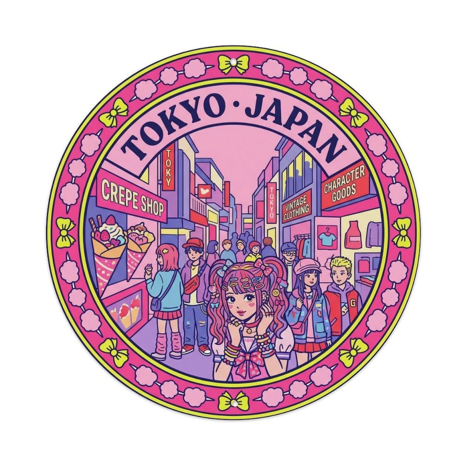 Tokyo Harajuku Takeshita Street Fashion Colorful Japan Metal Tin Sign