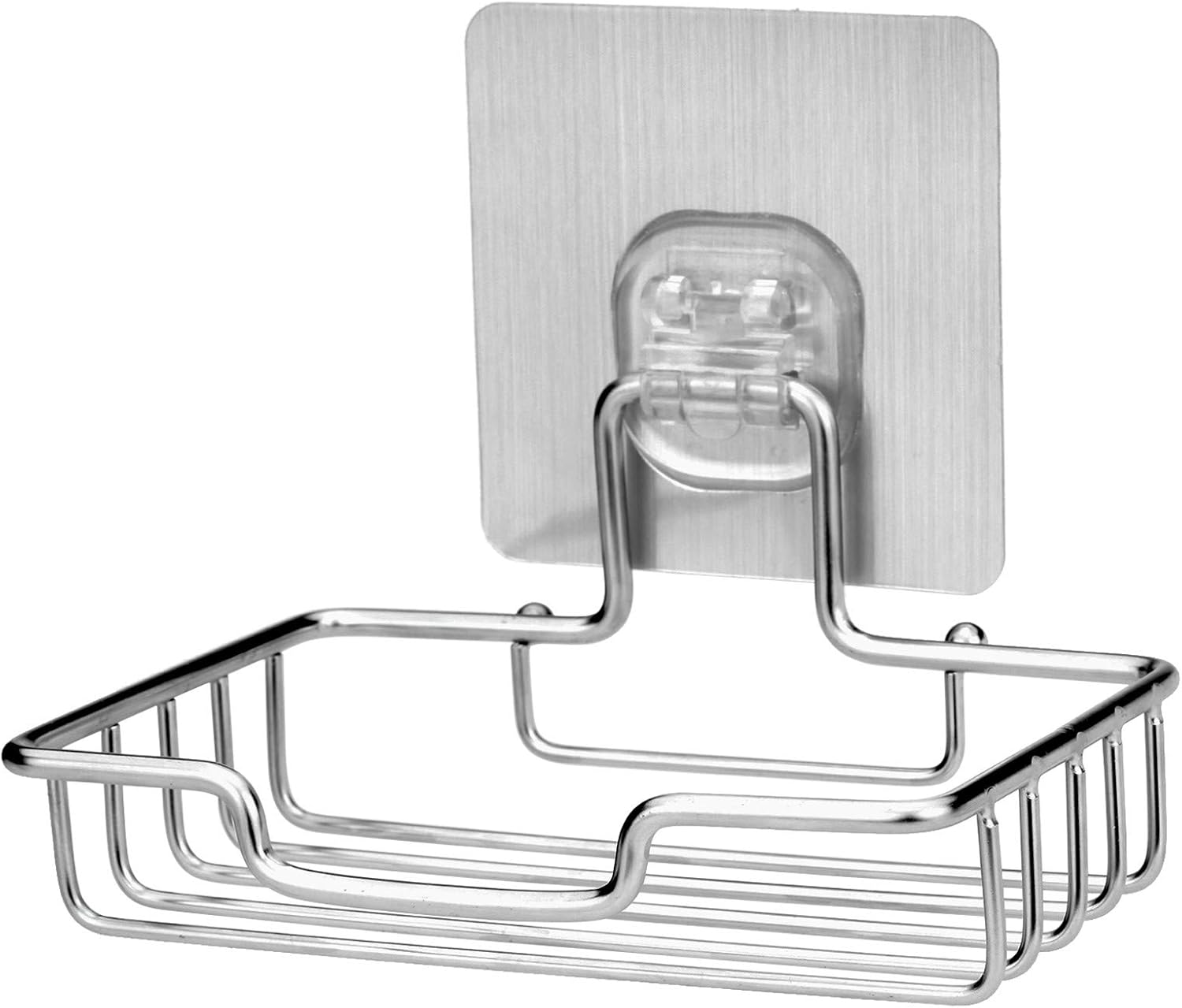 WHX Bar Soap Holder Shower Wall Mounted Stainless Steel Sponge Tray Adhesive Soap