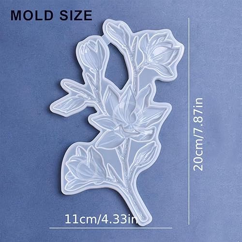 Miniatura 4 de Moldes de silicona de flores de magnolia, moldes de resina floral 3D, molde de fundición epoxi para decoración de arte, moldes de manualidades