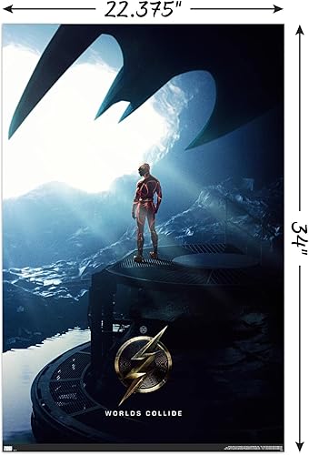 Miniatura 3 de Trends International DC Comics Movie The Flash - Póster de pared de una hoja de Batcave, 34 pulgadas de largo x 22.4 W, versión sin marco