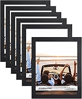 Vista 1 de ELSKER&HOME 8x10 Picture Frame Black Set of 6 - Multi Photo Frames Collage with HD Real Glass for Table Top or Wall Mount Display Black 6P