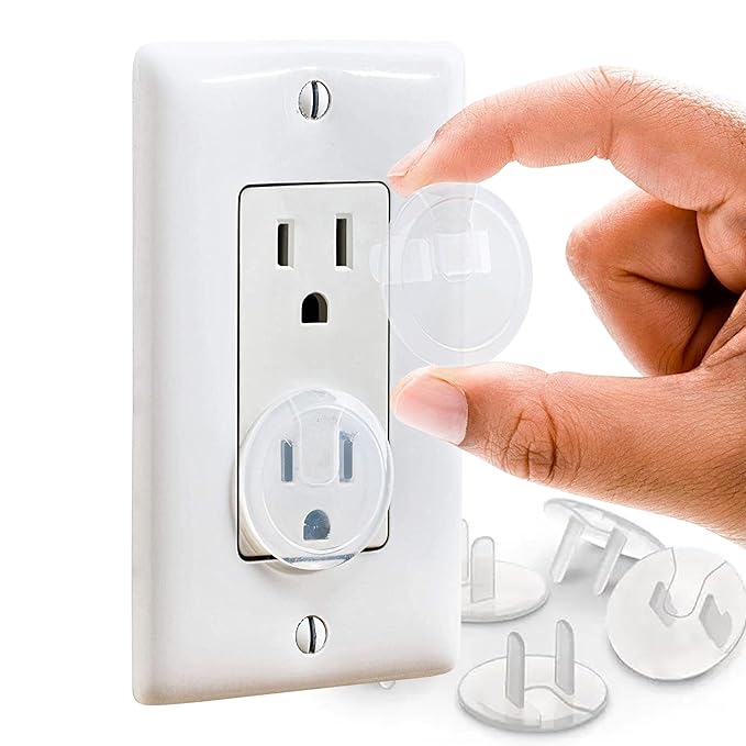 Pack 50 Baby Proof Outlet CoversTransparent Wall Plug
