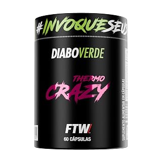FTW Thermo Crazy Diabo Verde — cafeína, taurina e L-carnitina, 60 cápsulas