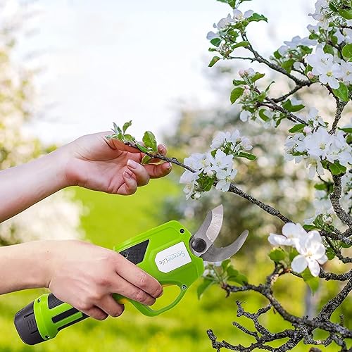 Miniatura 3 de Serenelife Tijeras de podar inalámbricas y cortador de ramas, podadora eléctrica con alcance de extensión de 6 pies, batería recargable y diámetro