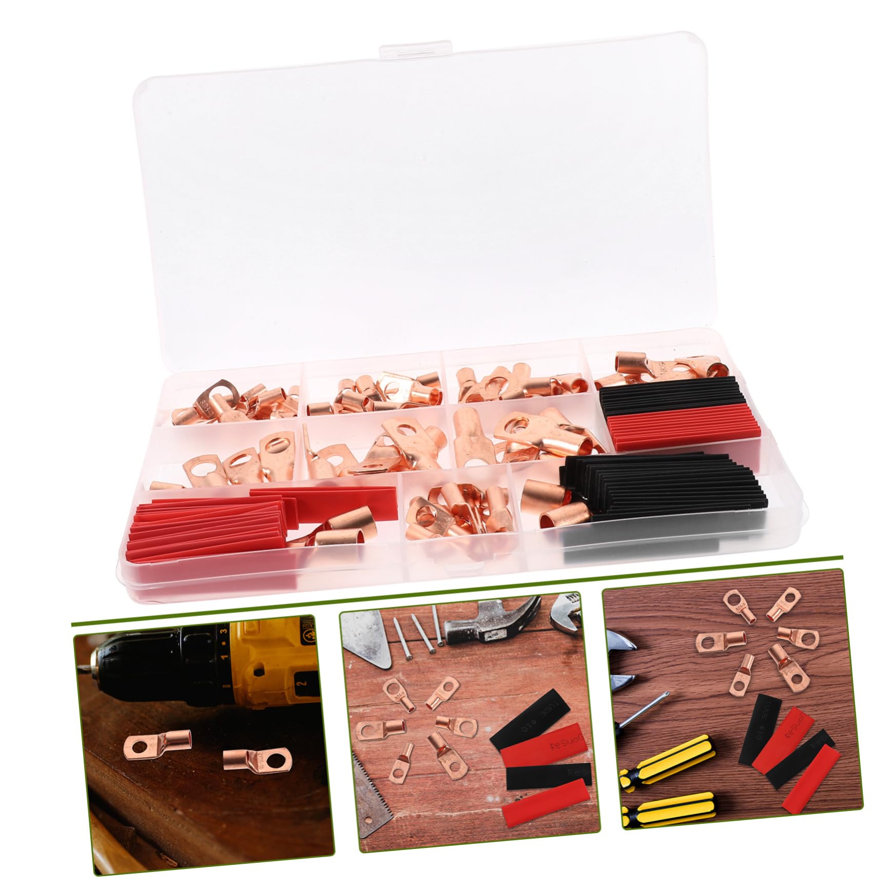 Capicorda Elettrico ad Anello Set 1 Rame con Guaina Termorestringente