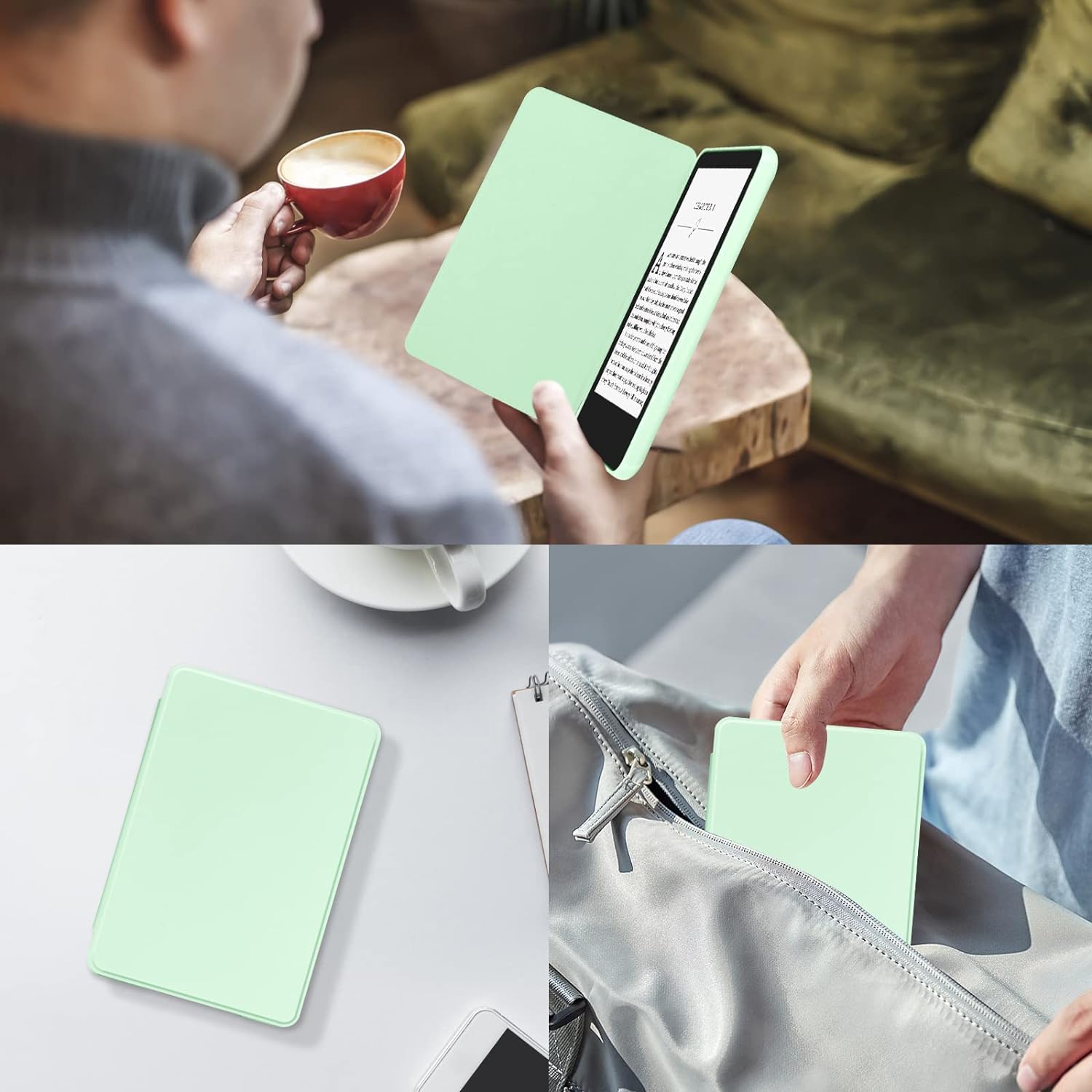 CC Store leichtes Premium PU Leder Folio hülle für Kindle 6 Zoll 2024 und 2022 (11 Generation)