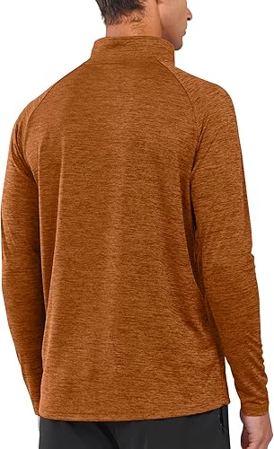 Miniatura 3 de NORTHYARD - Camiseta de correr para hombre, manga larga, cremallera de un cuarto, sudadera que absorbe la humedad, secado rápido, camisetas