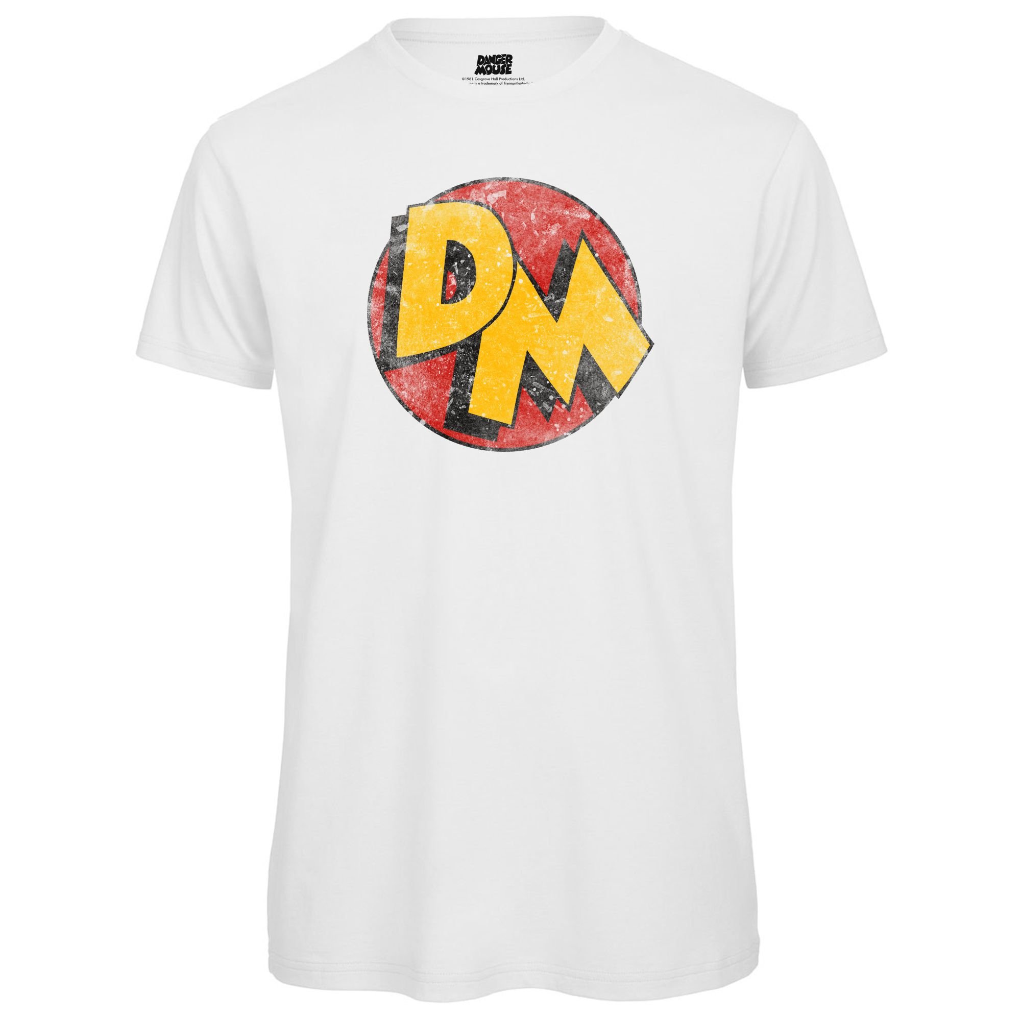 Danger Mouse Distressed DM Icon Mens T-Shirt