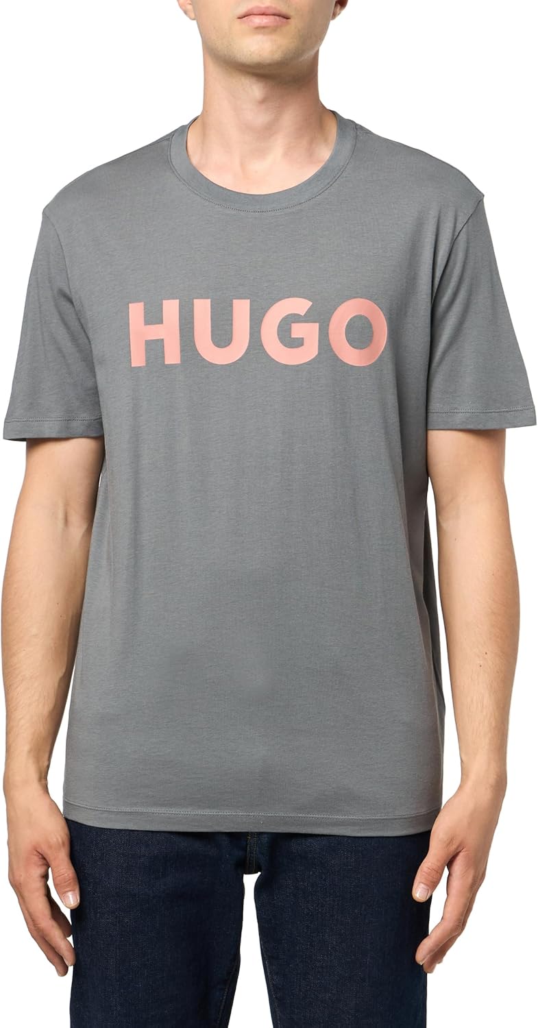 HUGO Mens Print Logo Short Sleeve T-Shirt