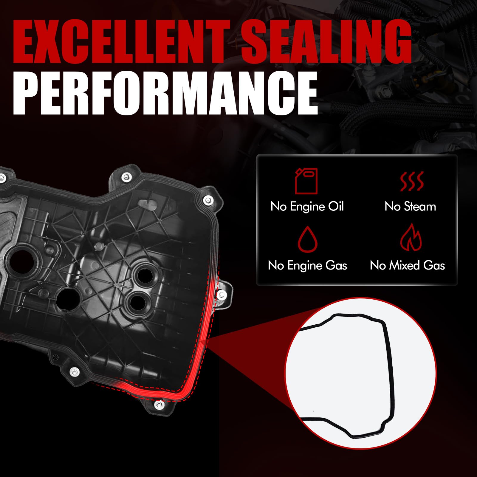 Amazon.com: MITZONE Valve Cover Compatible with Ford Edge Explorer