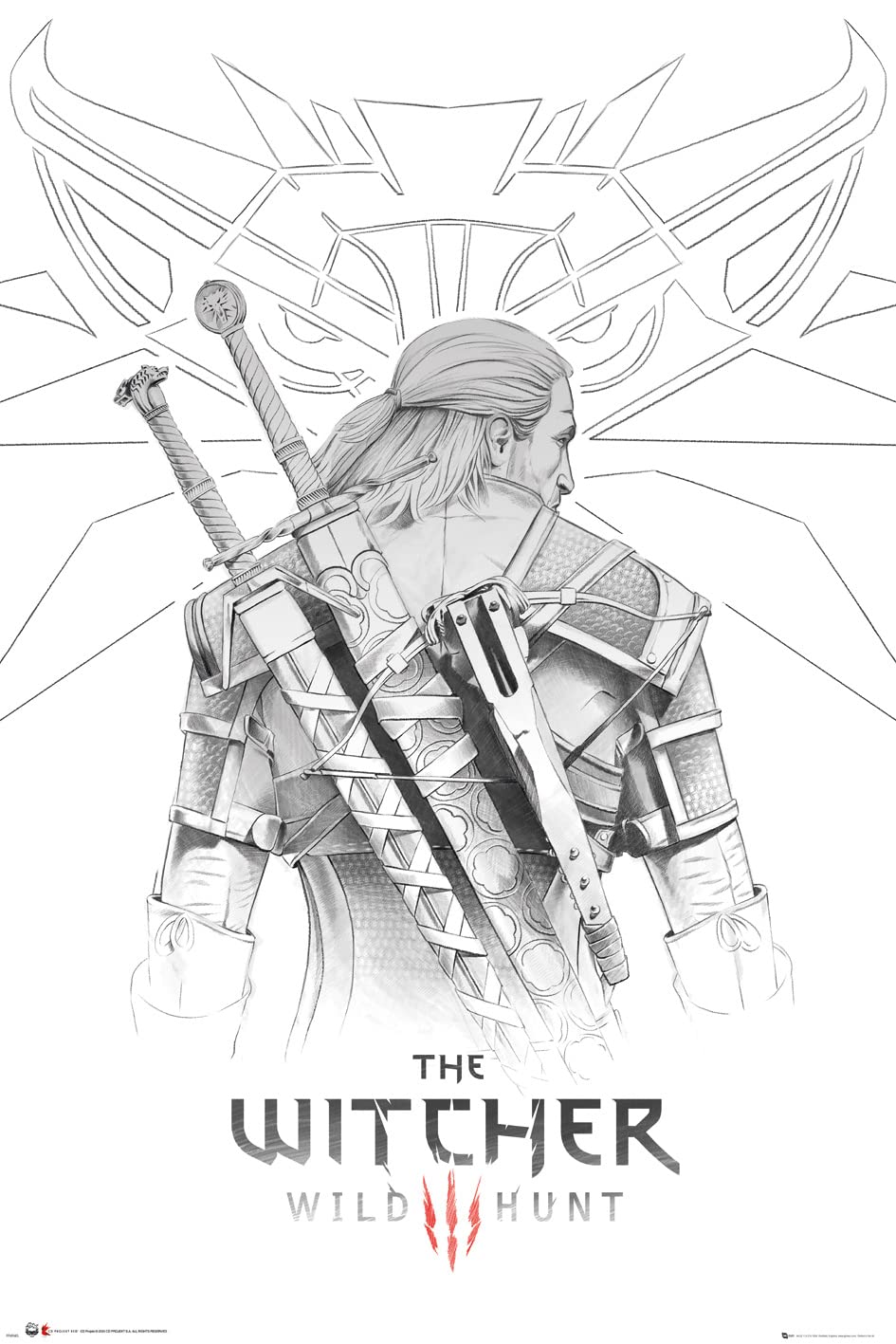 The Witcher : Geralt Sketch - Maxi Poster 61 x 91.5 cm new and sealed