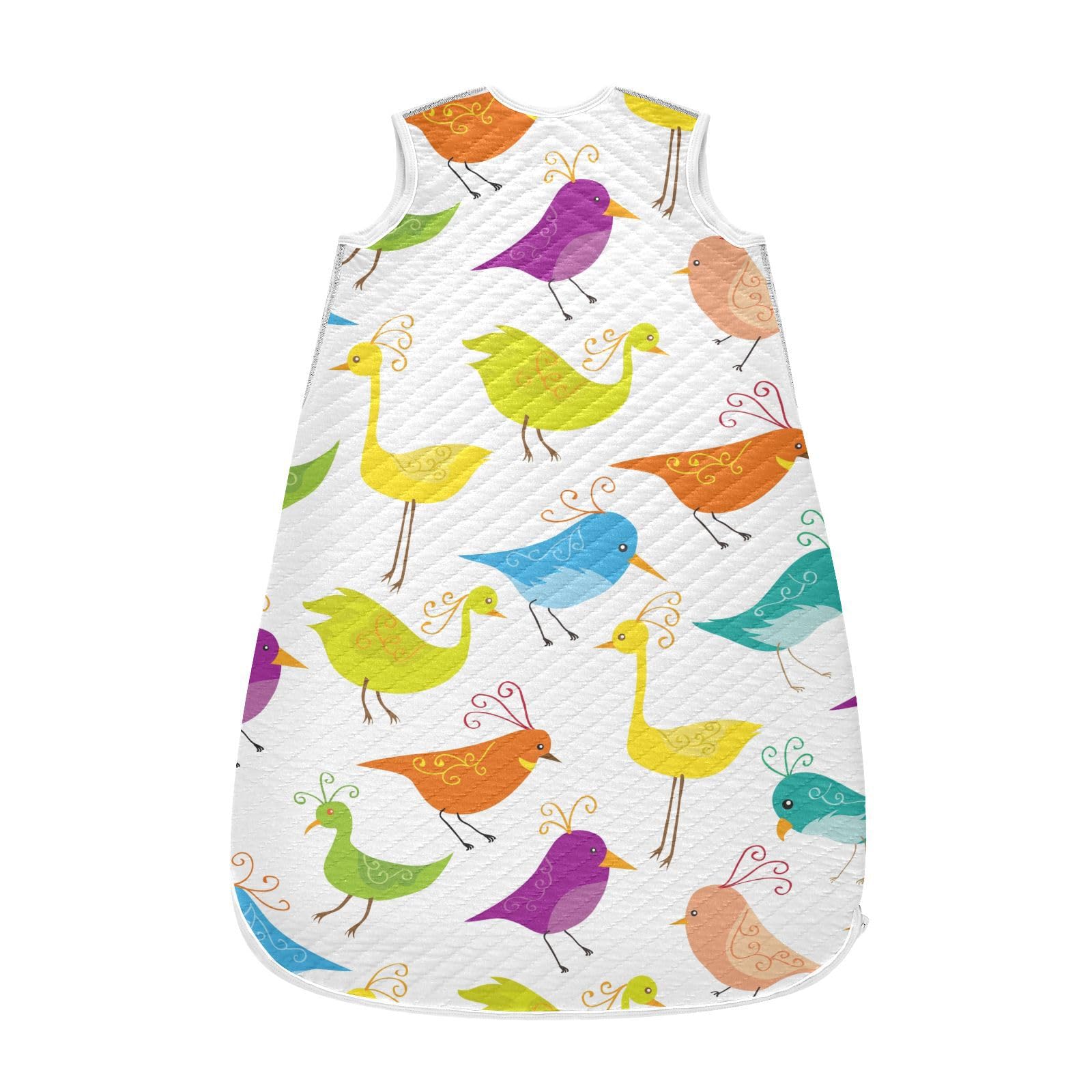 vvfelixl Birds Floral Baby Sleeping Bag Sleep Sack,Baby Wearable Blanket Sleep Suit for 0-6 Months