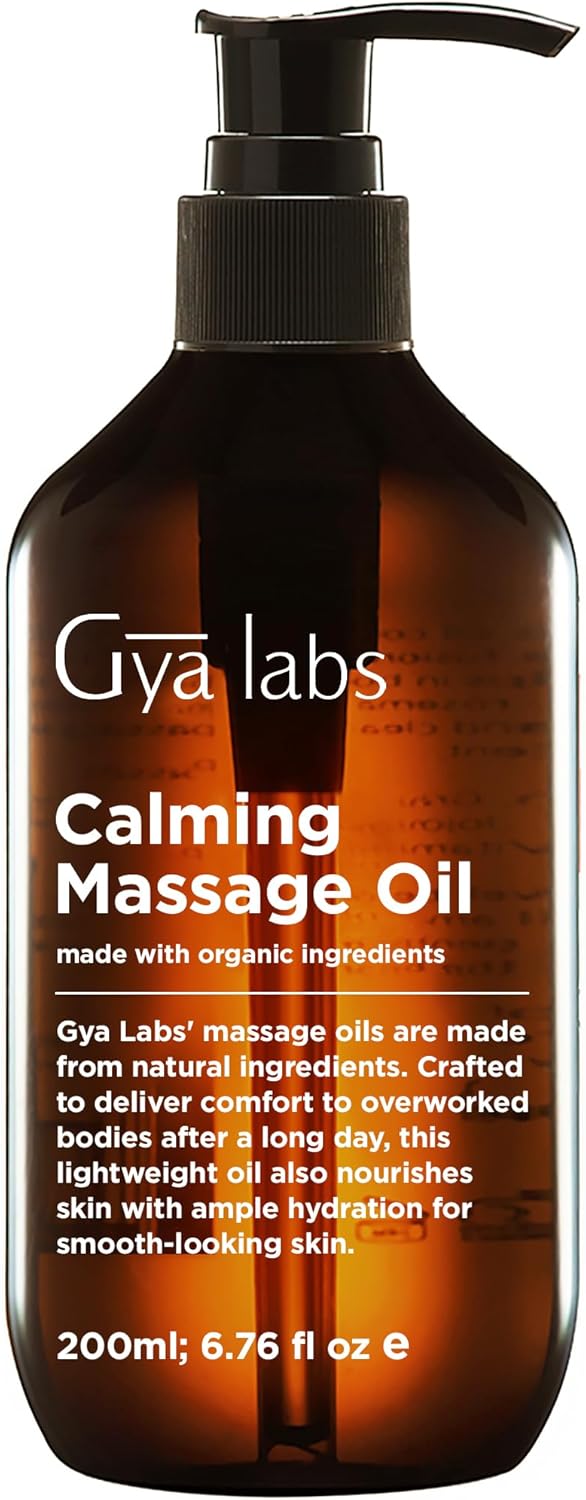 Gya Labs Calming Massage Oil Natural Aromatherapy Oils Lavender