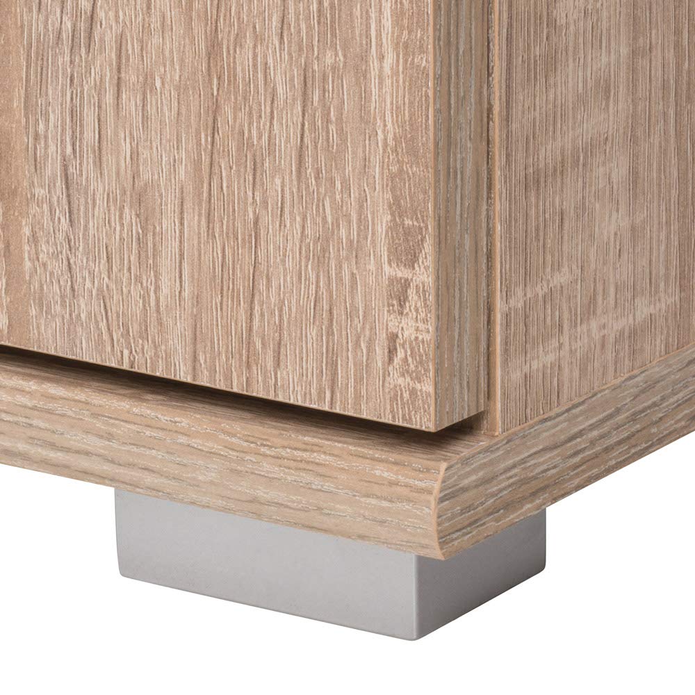 Casaria Cassettiera Alba 3 Ante con Ripiani 2 Cassetti 107x75x35cm Comò Armadietto Ufficio Mobiletto