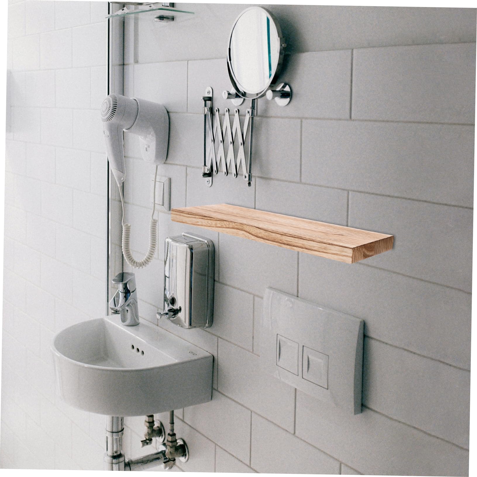 3piezas Estantes Flotantes De Madera Natural Diseño Elegante Almacenamiento Pared para Salón y Cocina De Resistente y Funcional