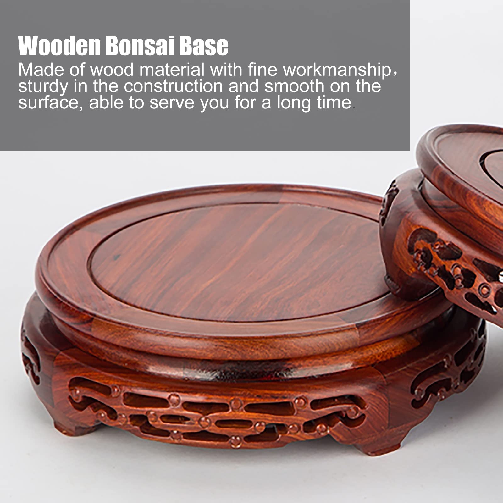 Chinesisches klassisches Bonsai-Gestell für Aquarien, Einzelsteine, Kürbisse, Goldzikaden, Kunsthandwerk, stabiler Ausstellungsständer für Messen, Heimdekoration (Größe: Nr. 4, Inn
