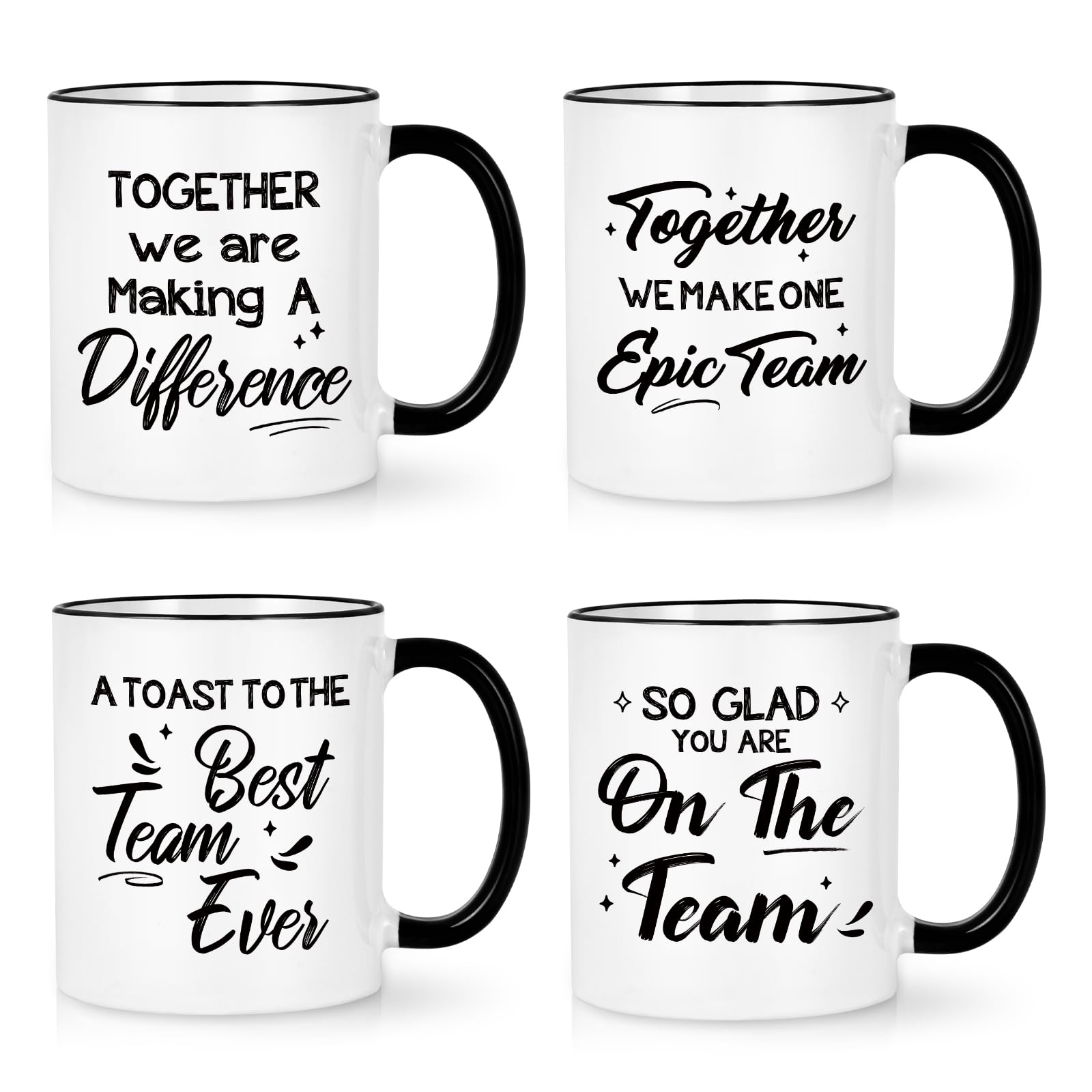 Cadeaux de remerciement pour employés lot de tasses inspirantes