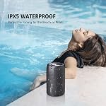 Portable Bluetooth Speaker, ZEALOT S32 Speaker Bluetooth Wireless, Waterproof Speaker IPX5, Long Playtime, Stereo Pairing, MIC/TF Card/USB/AUX Home/Outdoor/Home Audio Gift-Black