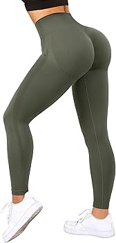 OMKAGI Scrunch Butt Workout Leggings for Women High Waisted Tummy Control Yoga Gym Pants