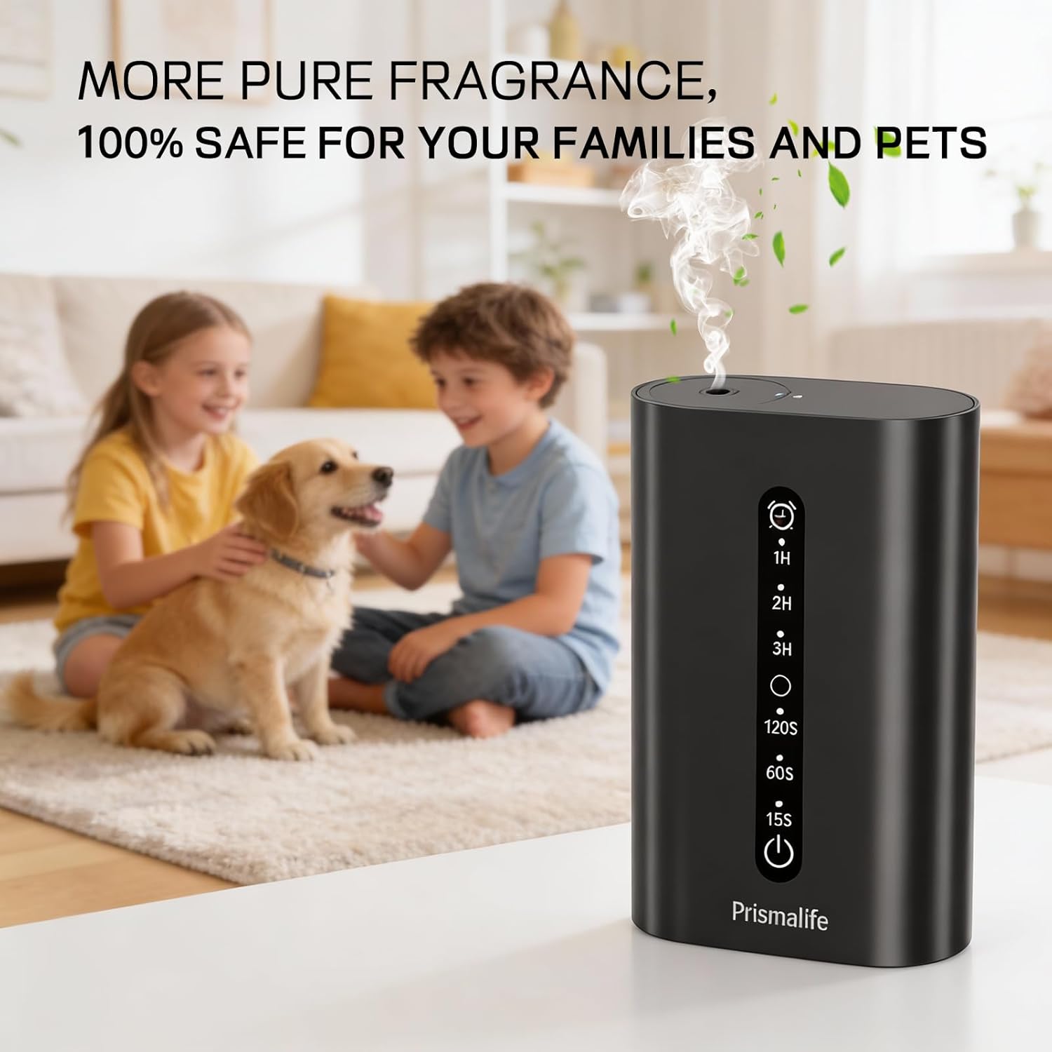 2025 Upgrade Smart Plug in Diffuser, Waterless Scent Diffusers for Home Cover Up to 800 Sq. Ft with 3 Mist Levels & Timers, Waterless Essential Oil Diffuser with RGB Lighting for Home, Office