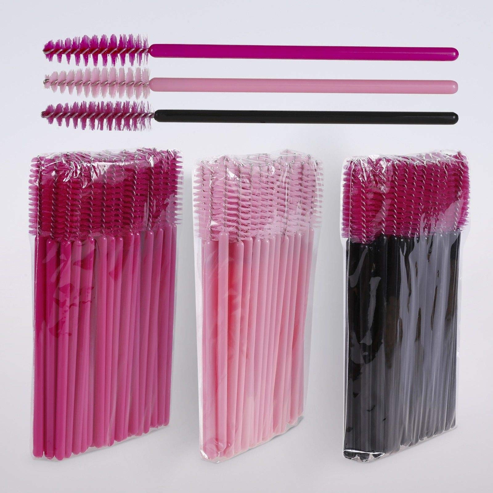 Set de 3 colores de extensión de pestañas, cepillo para pestañas.