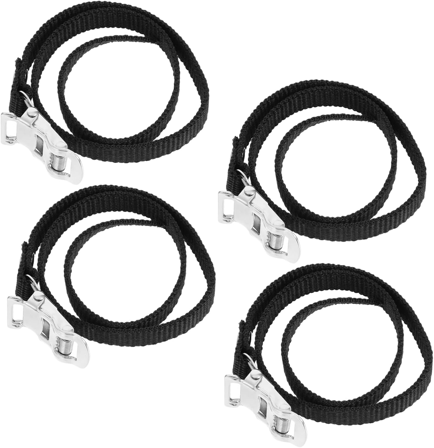 VICASKY 4pcs Bike Pedal Straps for Mountain and Road Bikes Aluminum Alloy Foot Bands Safe Riding and Foot Fatigue Reduction