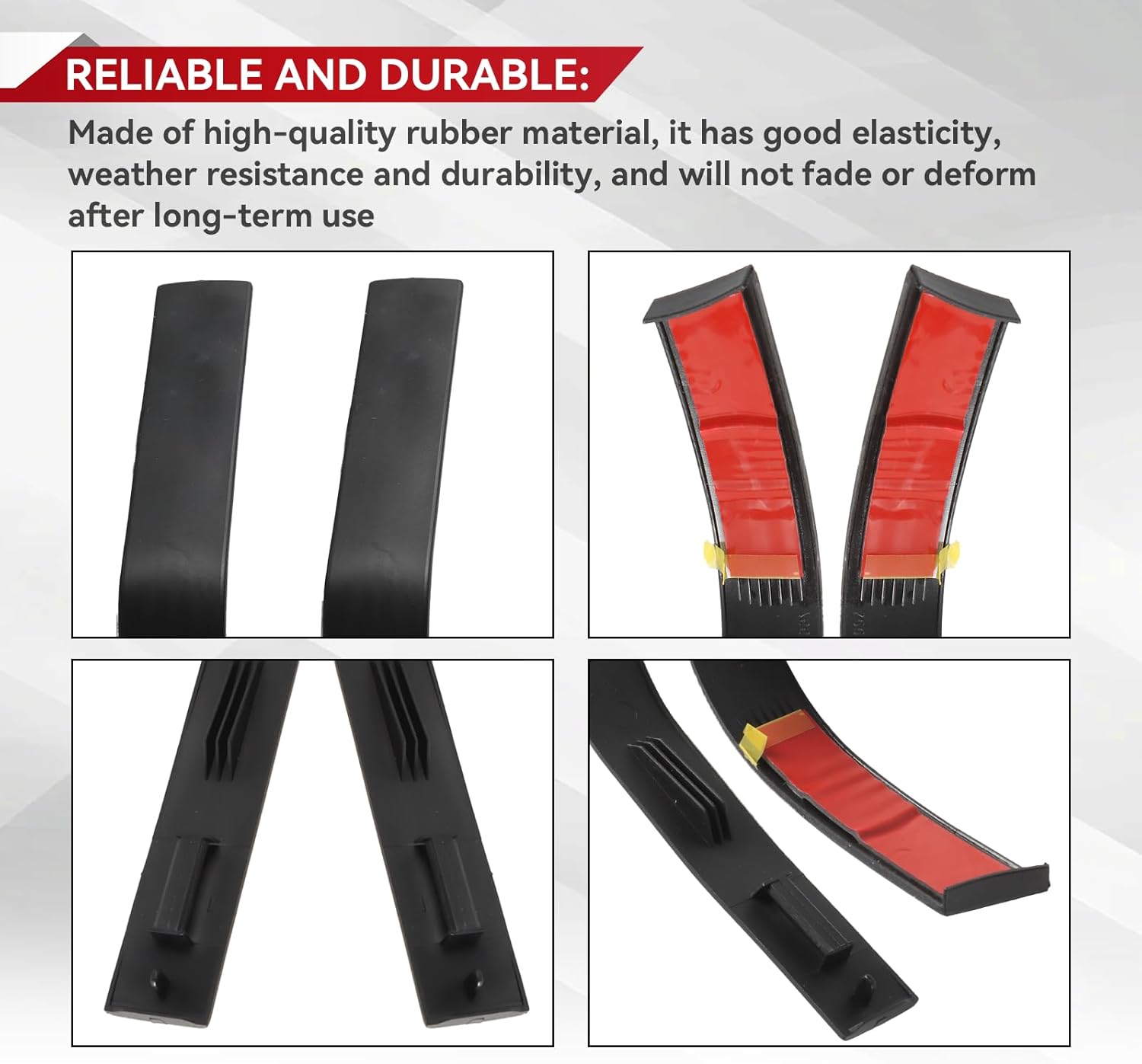 Roof Molding Rear Exterior Left & Right Side 75554-0C020 75553-0C020 fit for Toyota Tundra Double Cab 2007-2021 Driver & Passenger Roof Drip Side Trim Molding (NOT FIT for CREWMAX)