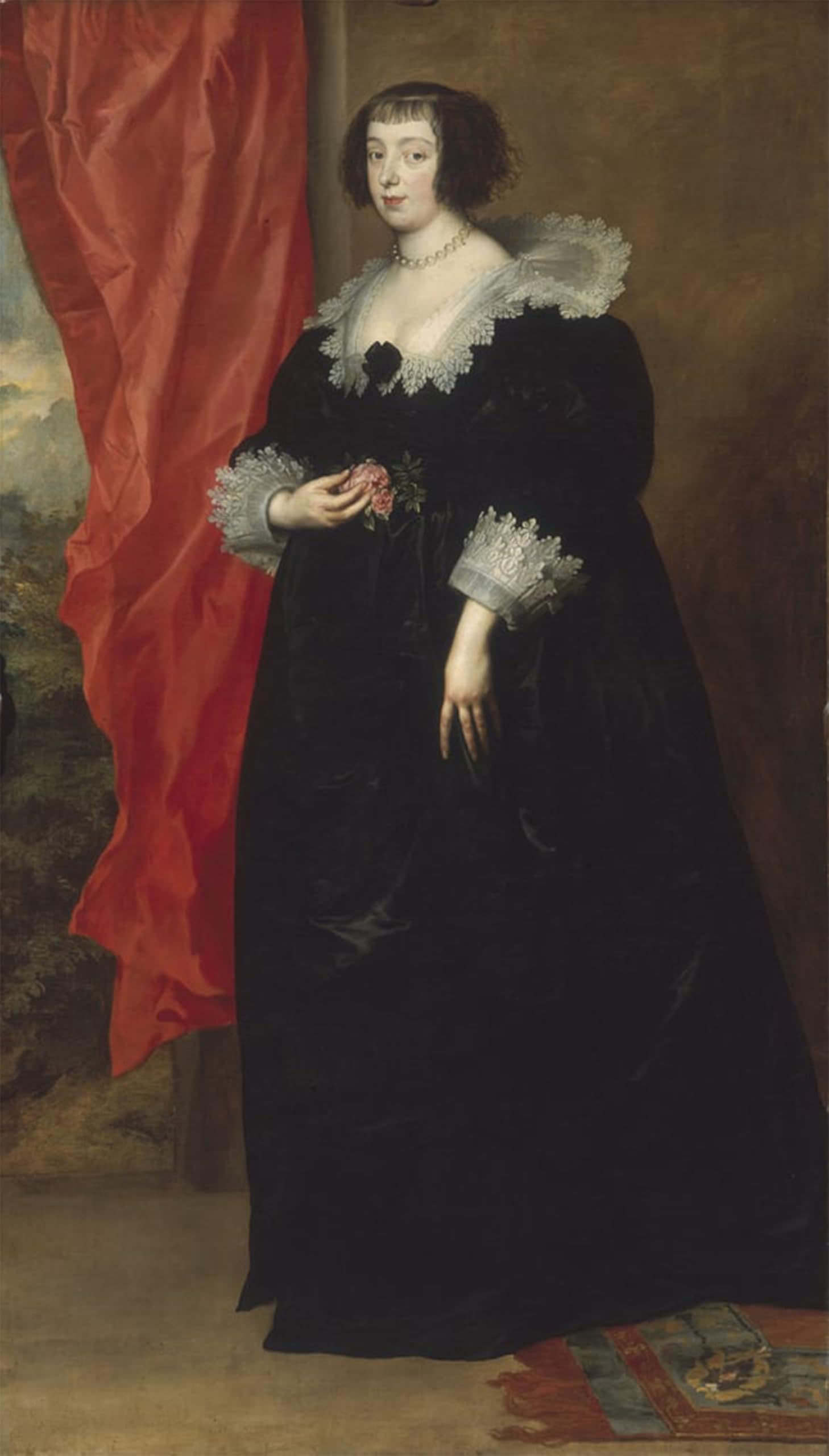 ARTXLXXBN Famous Print Painting Colorful Art Print Portrait of Marguerite De Lorraine Duchess of Orleans by Van Dyck Canvas Art Decorations for Home Decor 60x90cm
