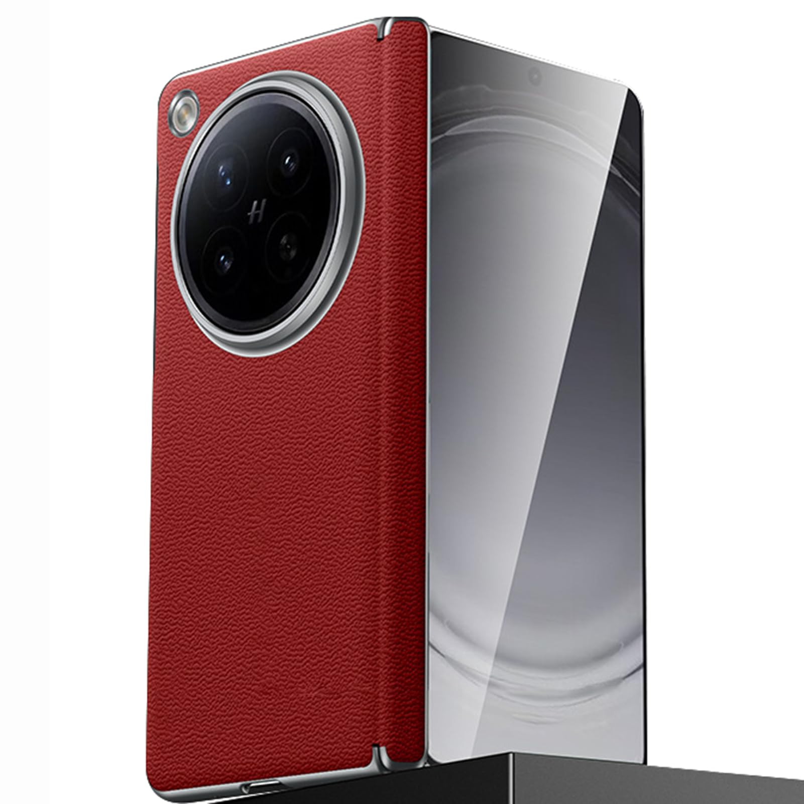 LUOTANL Magnetic Case for Oppo Find N6, Wireless Charging Leather Hinge Shockproof Plating Cover