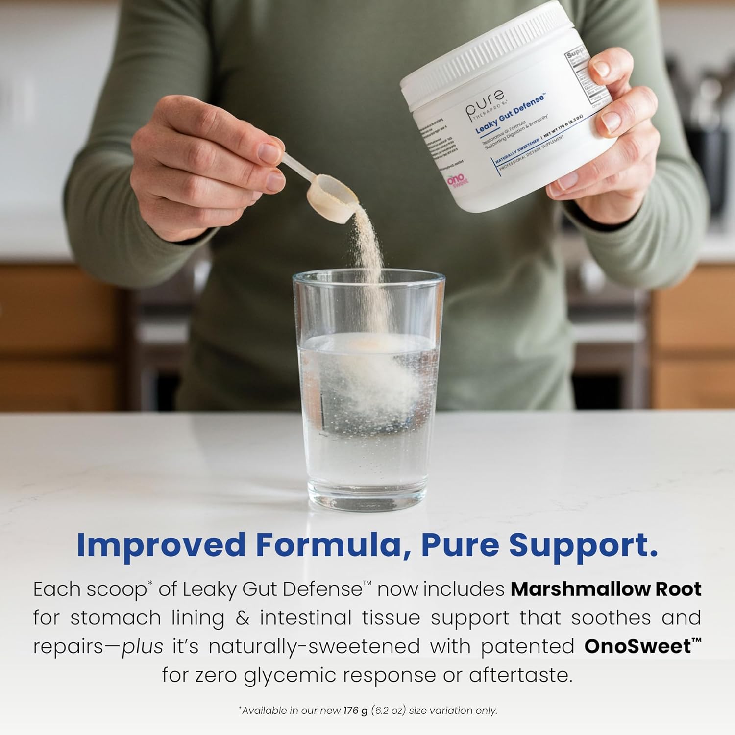 Pure Therapro Rx Leaky Gut Defense - Gut Health Supplement with L-Glutamine, Licorice Root Extract, Marshmallow Root, Aloe Leaf, Larch Arabinogalactan - Made in USA - 30 Servings Powder - Image 4