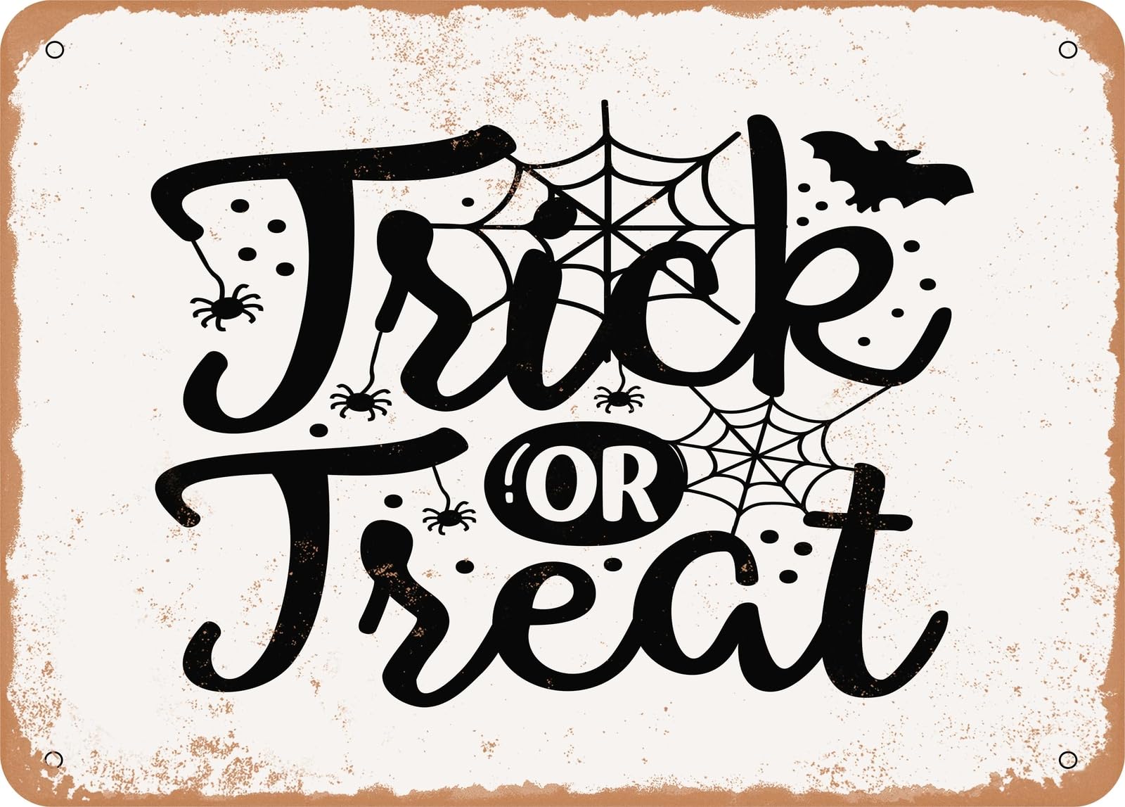 Metal Sign - Trick or Treat - 3 - Vintage Look Sign home decor