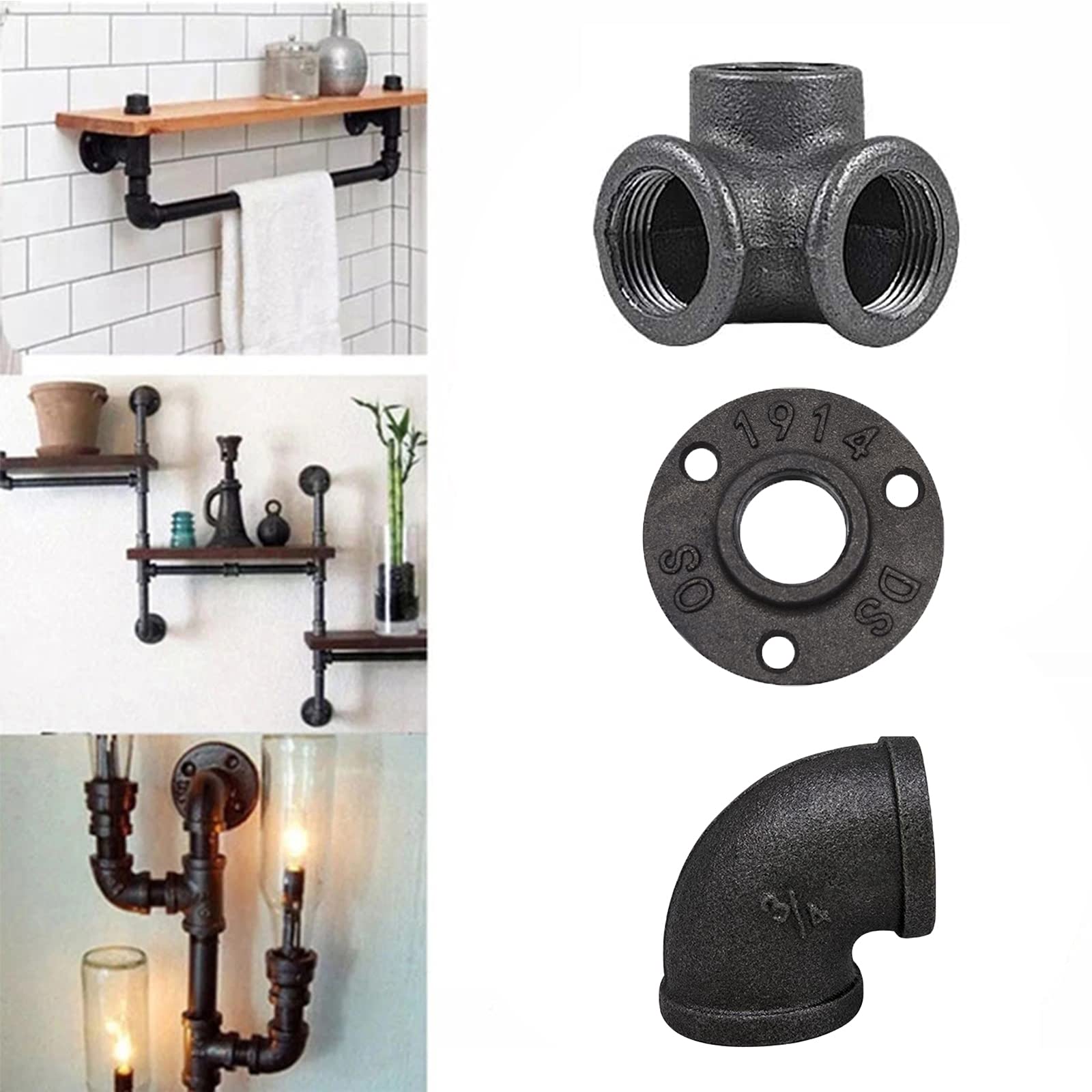 3/8" Black Malleable Iron Pipe TEE – 3-Way NPT Fitting, Fasteners Inc., Malaysia