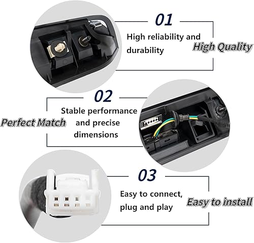 Miniatura 4 de GEATaaT 90810-9PG0A Moldura de acabado cromada para manija del portón trasero compatible con Nissan Pathfinder 2013-2019, reemplazo de manija de