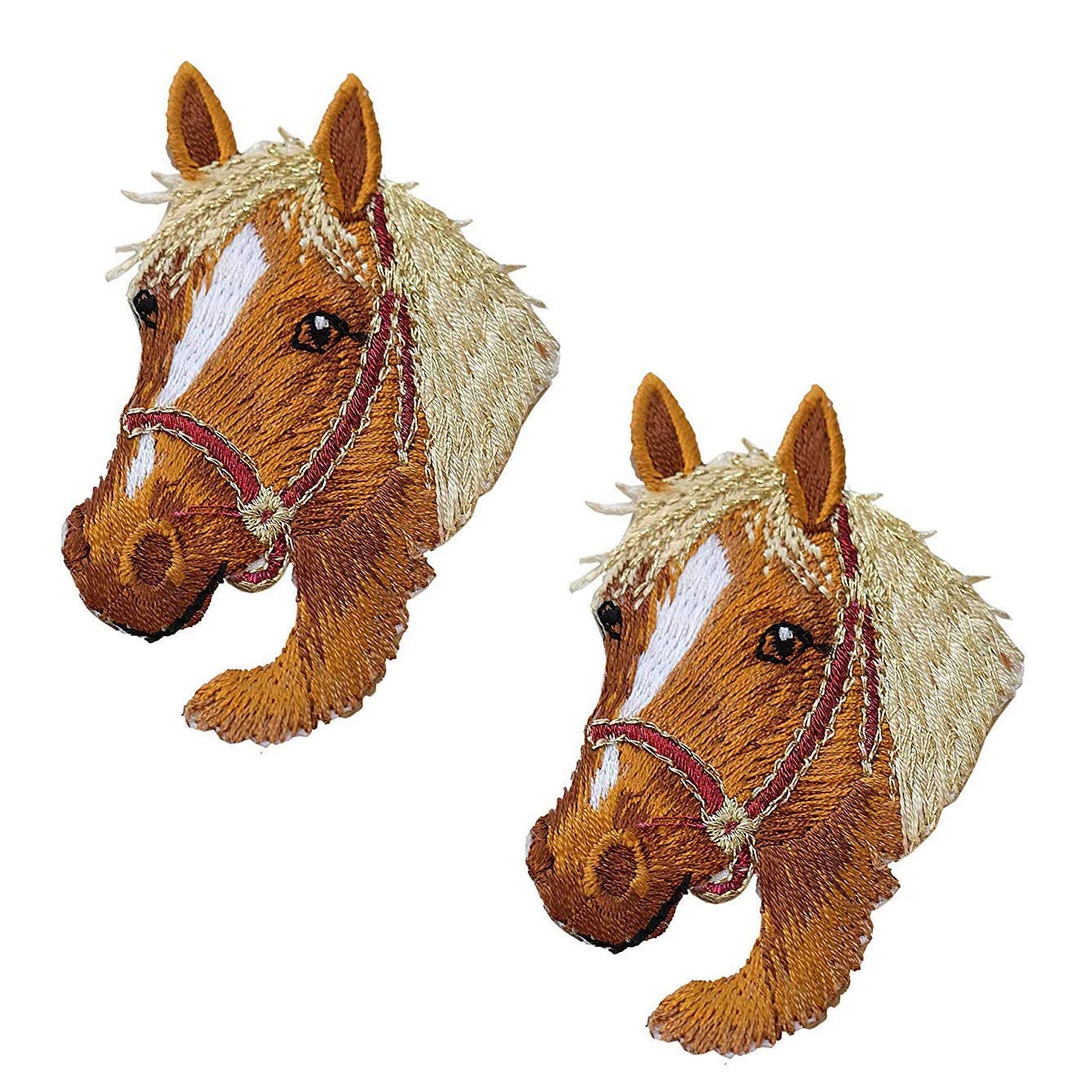 Amazon.co.jp: 2ピースかわいい馬 布パッチアップリケパッチ繊細で