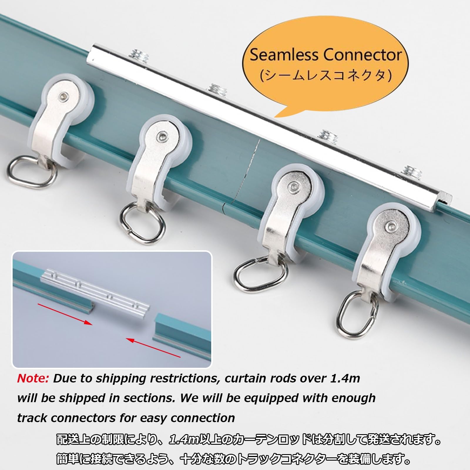 Rail de plafond robuste pour panneaux suspendus de 100 à 600 cm - Système de rail polyvalent - Bleu/blanc/noir