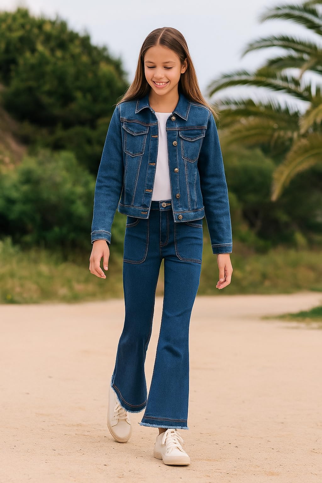 Mayoral 7591 Pantalones de Vaqueros Avellados para Niña