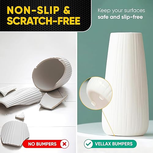 Miniatura 3 de Vellax Parachoques autoadhesivos para puerta de gabinete, 25 piezas de parachoques de goma de silicona transparente que amortiguan el sonido,